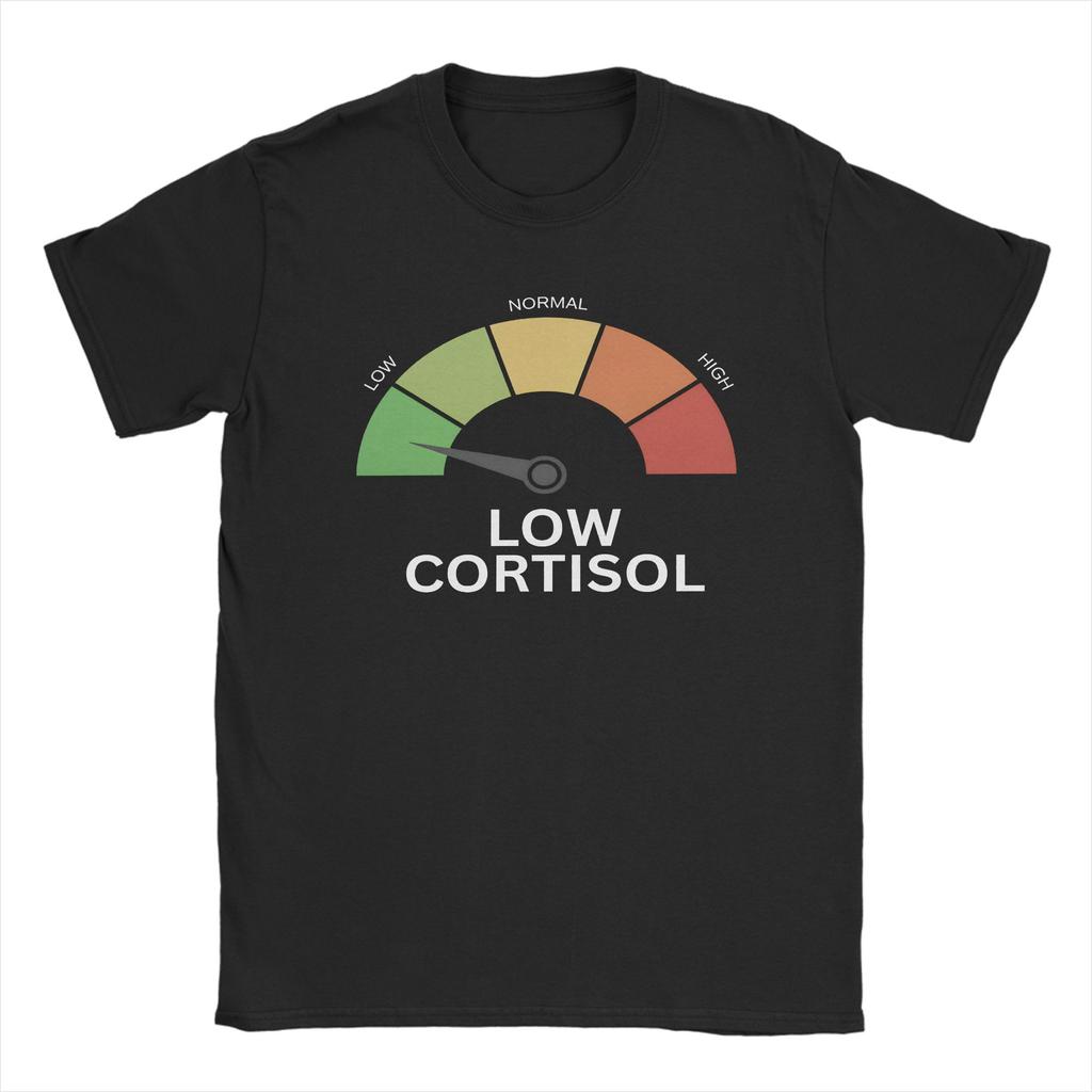 Unisex Unisex Tshirt Funny Low Cortisol Levels Meme Vintage Pure Cotton Tees Short Sleeve T Shirts O Neck Clothes Party
