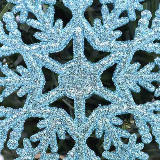 6шт 10см DIY искусственный блеск снежинка висячие украшения декор рождественской елки