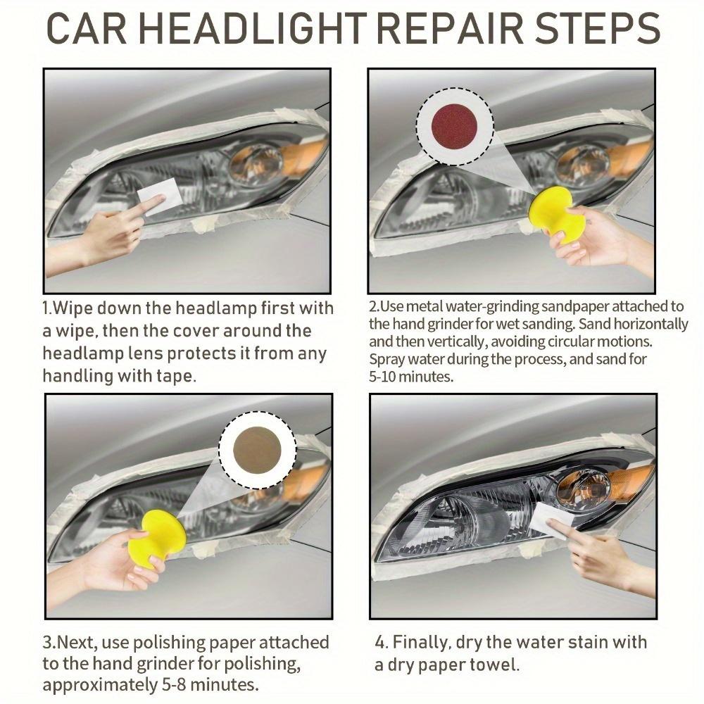 Керамический очиститель фар Керамический очиститель фар автомобиля Комплект для восстановления полировки фар Для автомобильных фар не требуются электроинструменты