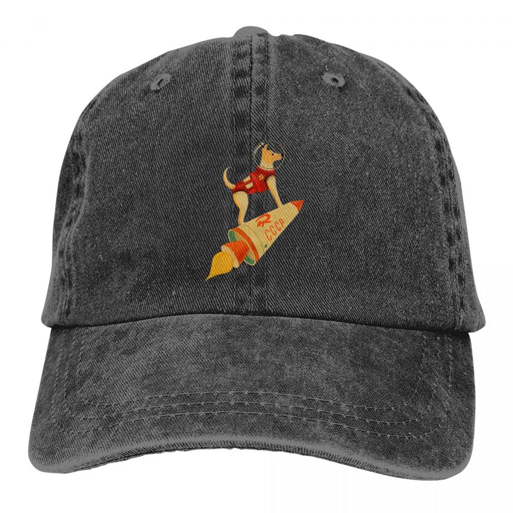 Laika The CCCP Soviet Russia Super Space Rocket Dog Unisex Baseball Cap Distressed Denim Hats Cap Retro Outdoor Snapback Hat