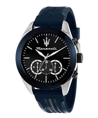 Часы мужские Traguardo Chronograph Ремешок из каучука Черный циферблат "солнечные лучи" Кварцевые R8871612046 100М