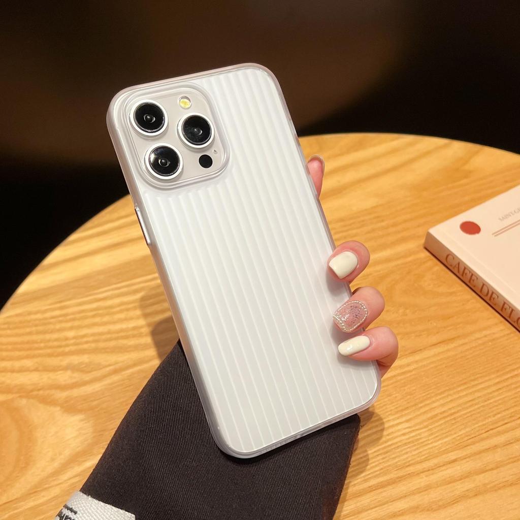 Frosted Anti-Fall Protective Case with Corrugated Light Shed Pattern for iPhone 16 Pro Max and Apple 5432