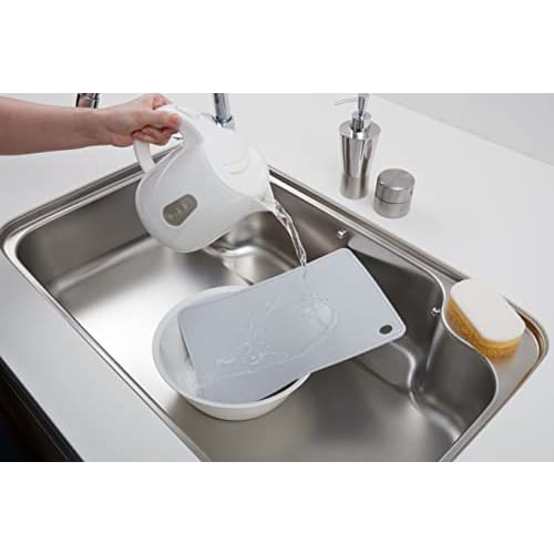 R(R) Silicone Cutting Board, Lightweight and Compact, Floating Storage, SM-812 Silicone Cutting Board, Medium, Light Gray