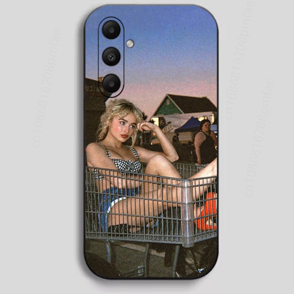 Чехол для телефона Singer S-Sabrina Carpenter для Samsung Galaxy A13, 21s, 22, 31, 32, 40, 52, 71, A91 Мягкий черный корпус