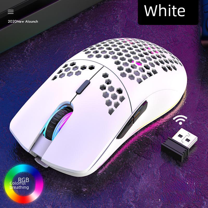 Беспроводная игровая мышь Xuanyinhu XYH80 RGB — легкая, перезаряжаемая и эргономичная для использования в офисе и играх.