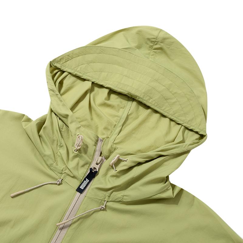 Puma Color Block Lightweight Casual Woven Hooded Jacket Men Jackets Green 628370-89
