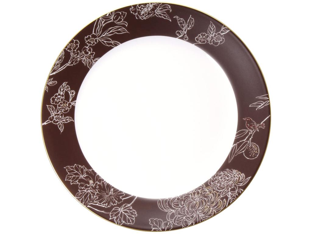 Okura Touen [Okura Touen X Chiso] Silent Garden 23cm Plate, Made In Japan, 2H/C307