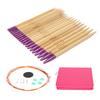 10 Pairs Circular Knitting Needles Interchangeable Ergonomic Handle Crochet Needle Set with Storage