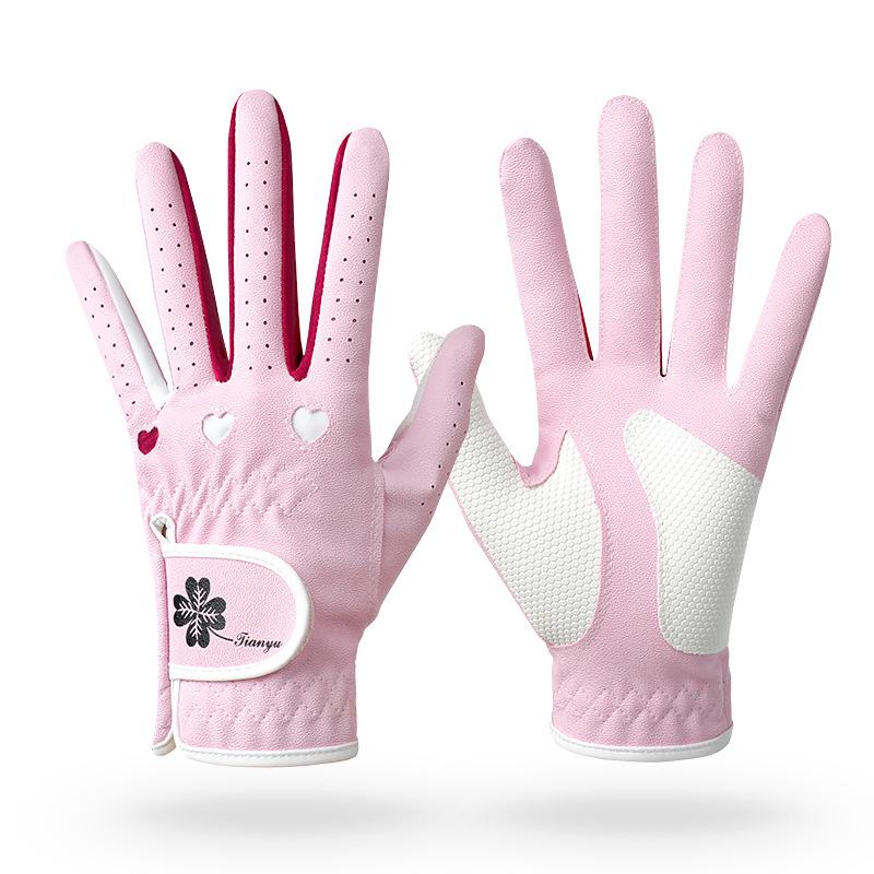 Женские нескользящие дышащие перчатки для гольфа - Корейская микрофибра, износостойкие, 1 пара
