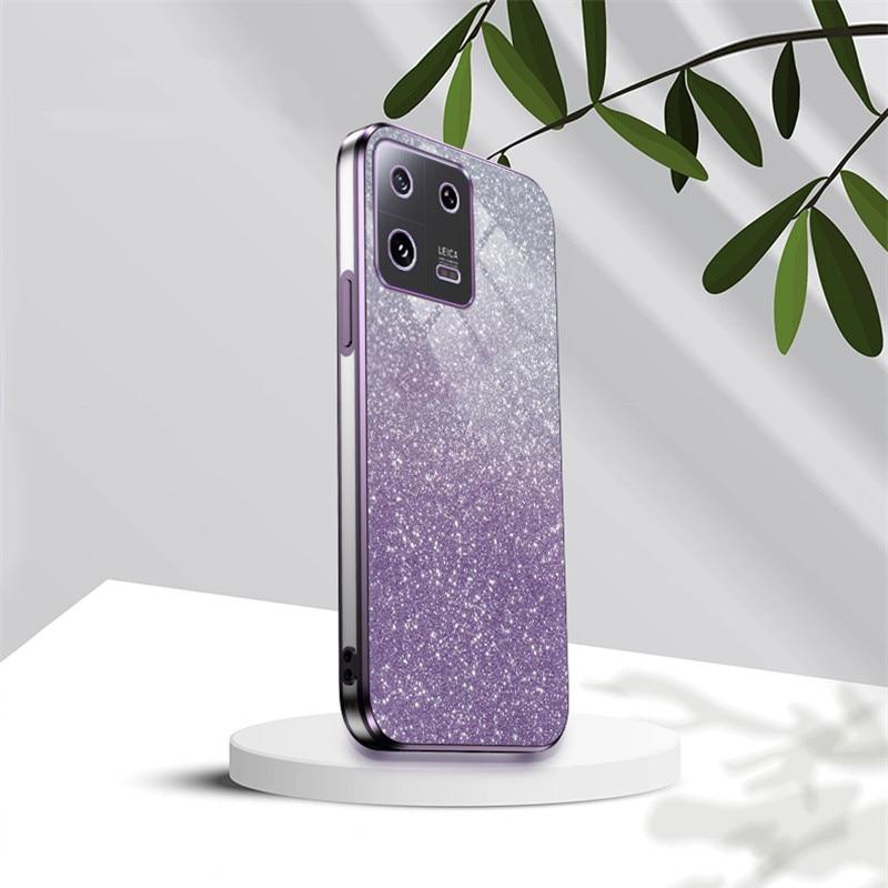 Модные чехлы 2 в 1 с блестящим покрытием для Xiaomi Mi 14 13 Pro 12 11 Lite 11T 13T 12T Redmi Note 13 12 Pro 12S 11 11S 10 9S 9, силиконовый чехол на заднюю панель
