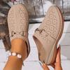 Fashion 2025 Summer Women Slippers Slip On Daily Retro Slippers Anti-slip Hollow Sandals Trend Casual Designer Shoes Women Slides Women