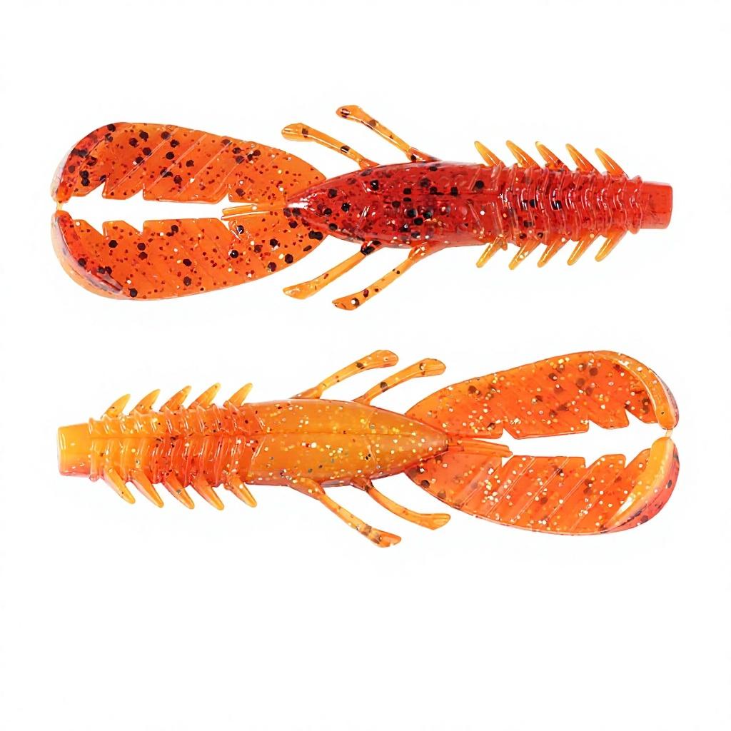 Factory Direct 75mm 3.7g Delicate Shrimp Soft Bait 8pcs Pack for Bass Carp Bottom Feeding Predator Fishing