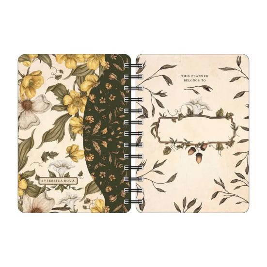 Еженедельник Woodland Wardens 2026, блокнот на спирали с обложкой на тему природы, 17-месячный