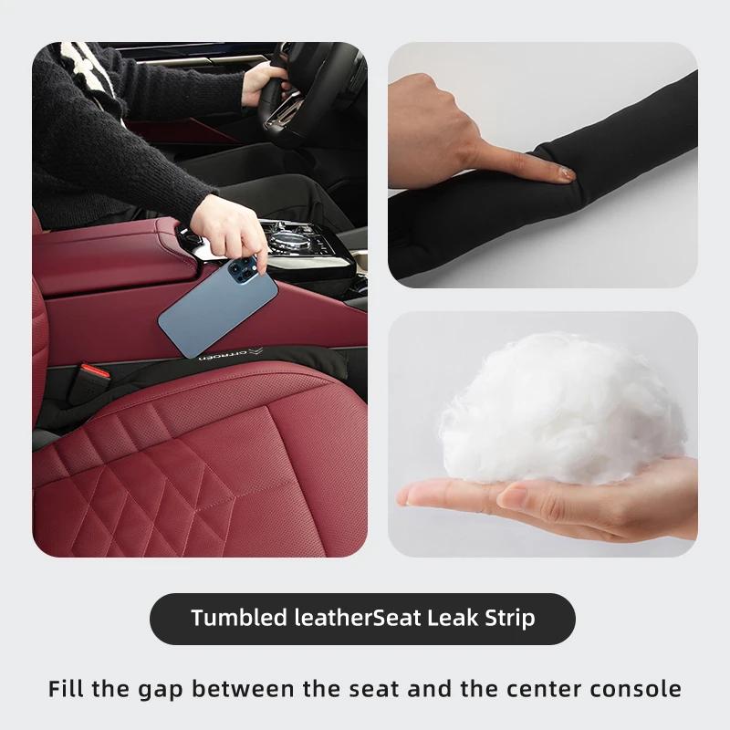 BYMF1 Car Seat Gap Filler Soft Padding Suede Leak Pads Plug Spacer For Citroen C4 C3 C5 C1 C2 C6 C4L DS3 DS4 Berlingo Picasso Jumper