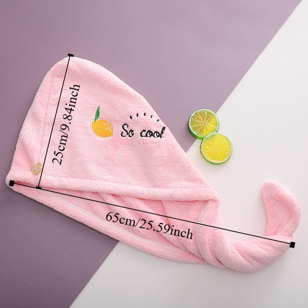 Soft Bathroom Women Head Towels Embroidery Style Hair Dry Wrap Bonnets  Birthday Gift