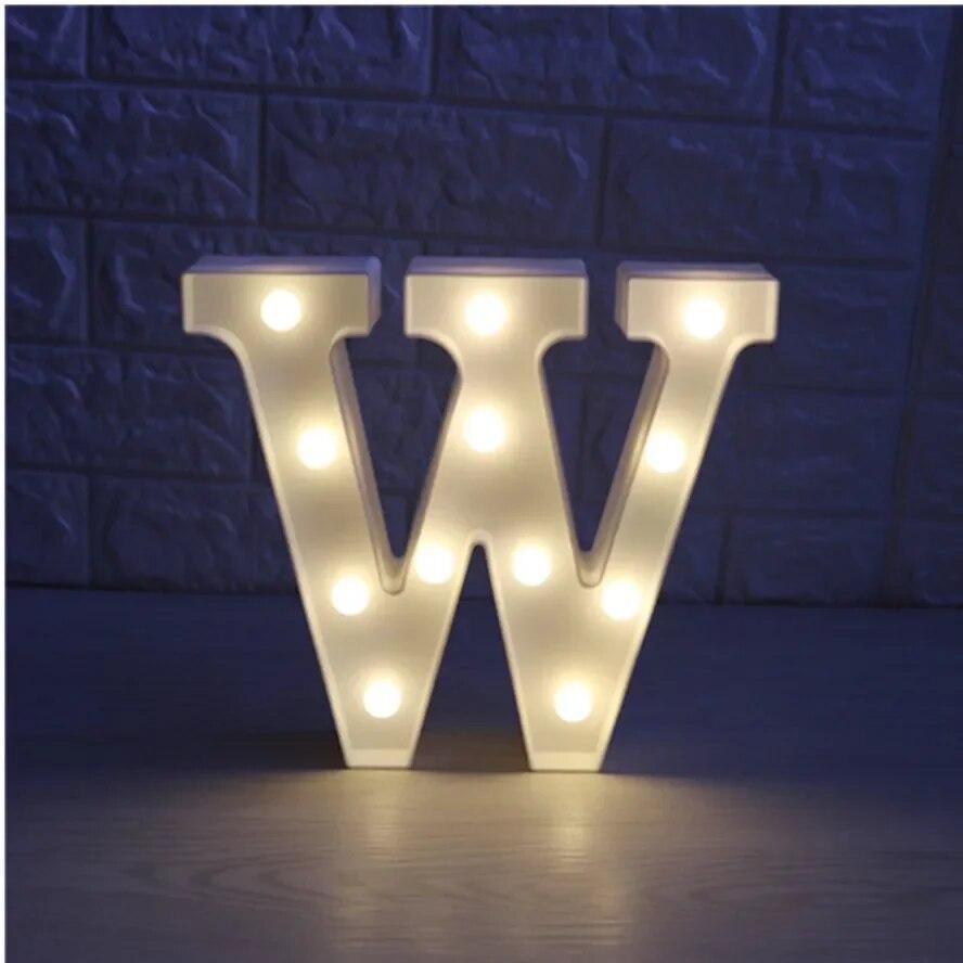 Alphabet Letter LED Lights Luminous Number Lamp Battery Warm Night Light for Home Wedding Birthday Christmas Party Decoration