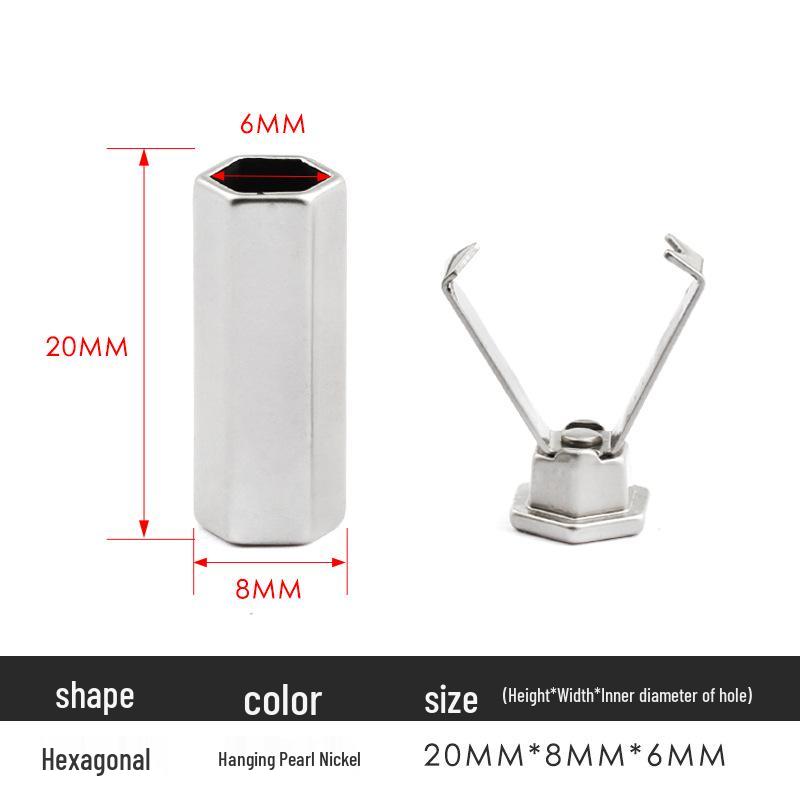 Metal Bell Clip Cord Pendant for Down Jackets and Hoodies with Removable Stopper Button