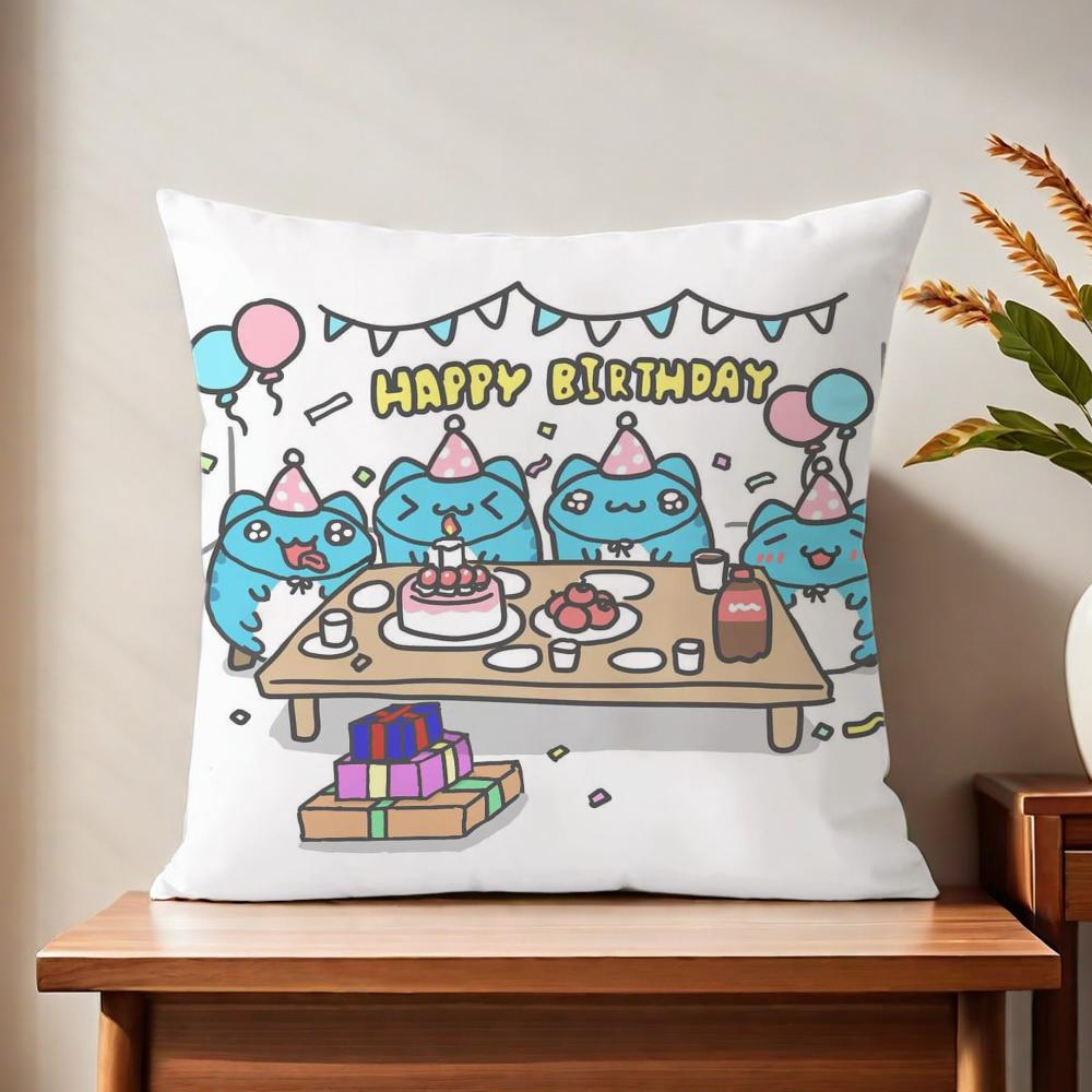 Cute Bbugcat anime Ccapoo cushion cover For Pillow Printing Sofa Decoration Home Car Room Coffee Shop Office Nordic Simplicity