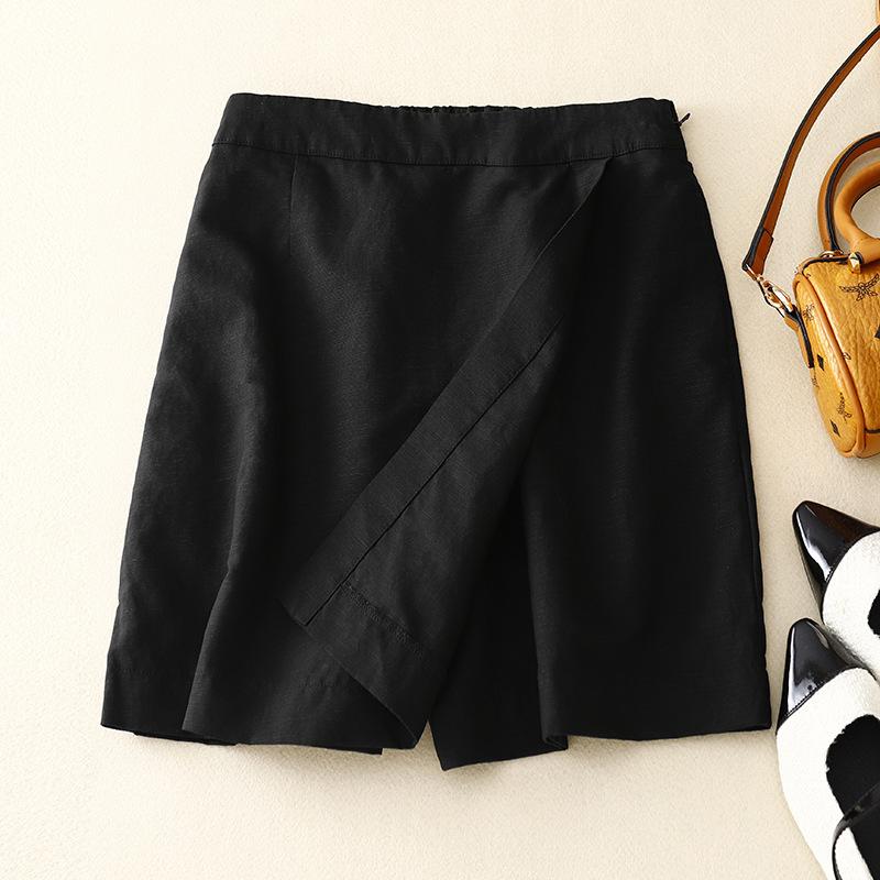 Женские летние спортивные шорты-кюлоты, однотонные повседневные брюки-кюлоты, эластичные шорты с высокой талией, уличная одежда