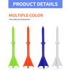 20Pcs Plastic Golf Tees Bright Color High Stability Low Friction Lightweight Portable Short Golf Tees Training Tools