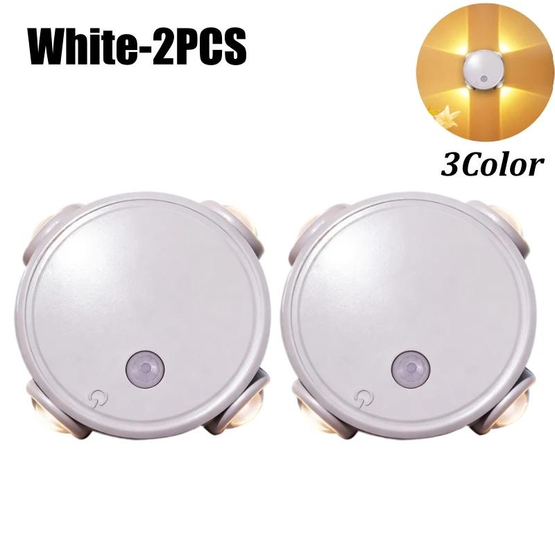 Магнитный ночник с датчиком движения, перезаряжаемый от аккумулятора, беспроводной настенный светильник для лестниц, шкафов, прикроватных тумбочек,