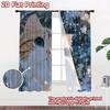 2D плоская печать 2 шт. Милый котенок со блестками Шикарные шторы и занавески 100% полиэстер Шторы Наружные украшения Использование для