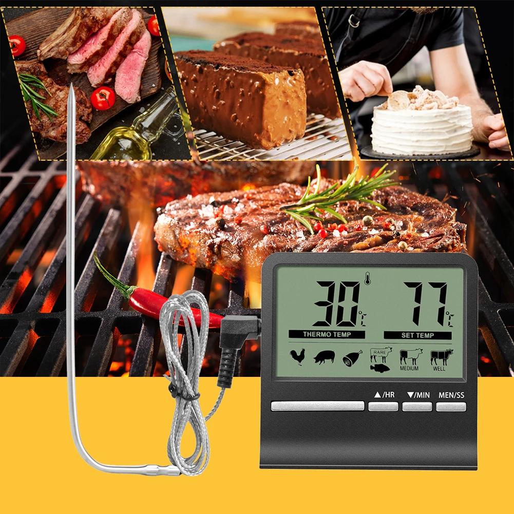 Meat Heat Meter Electronic Digital Oil Food Thermometer Needle with Probe BBQ Kitchen Cooking Temperature Tester Measuring Tools
