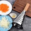Conical Stainless Steel Grater Kitchen Multi-purpose Melon, Fruit, Potato and Vegetable Cutting Wooden Handle