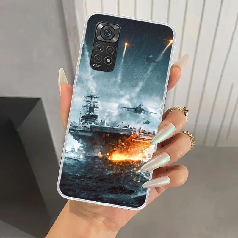 Чехол для телефона Военный самолет Военный корабль Истребитель для Xiaomi Redmi Note 15 14 14S 13 12S 12 Pro 11S 11 Plus 11T 11E 10S Мягкий Funda Pr
