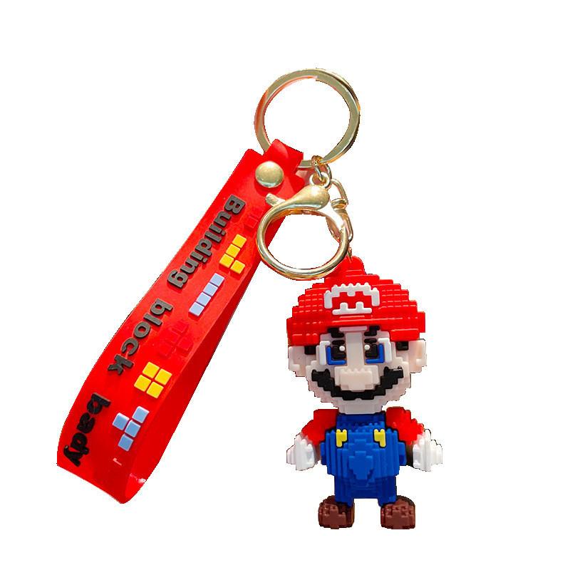 Creative Cartoon Mario Keychain Charming Pvc Decoration For Backpack And Keys