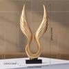 Resin Golden Phoenix Wing Statue: Indoor/Outdoor Decorative Fixture for Home or Office