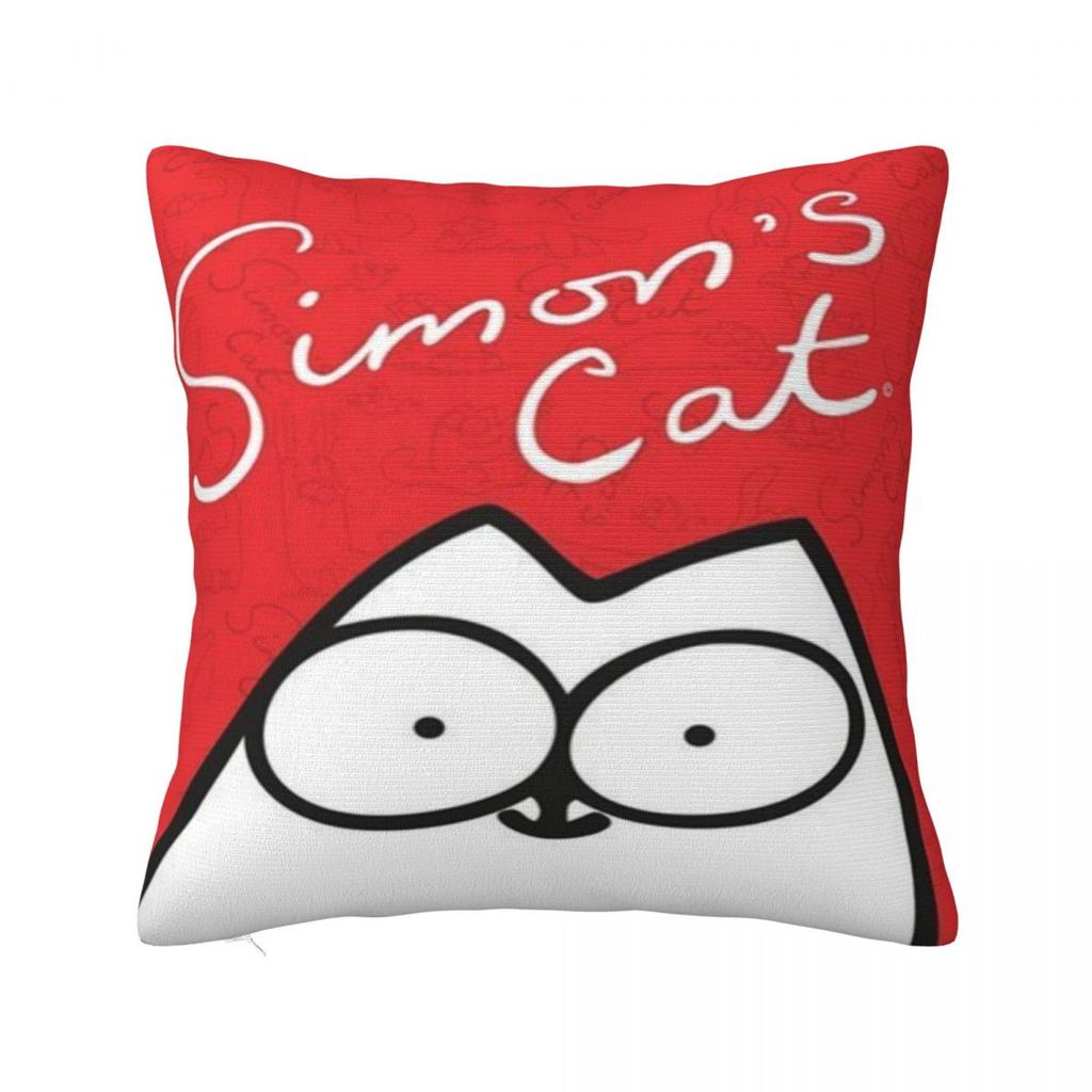 Trendy Living Room Simons Cartoon Cat Catsdecorations Pillowcase Merch Pillow Covers Square Multiple Sizes