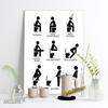 Humorous Spoon Toilet Posture Black and White Minimalist Poster Interesting Bathroom Wall Painting Family Warm Gift Bathroom Logo