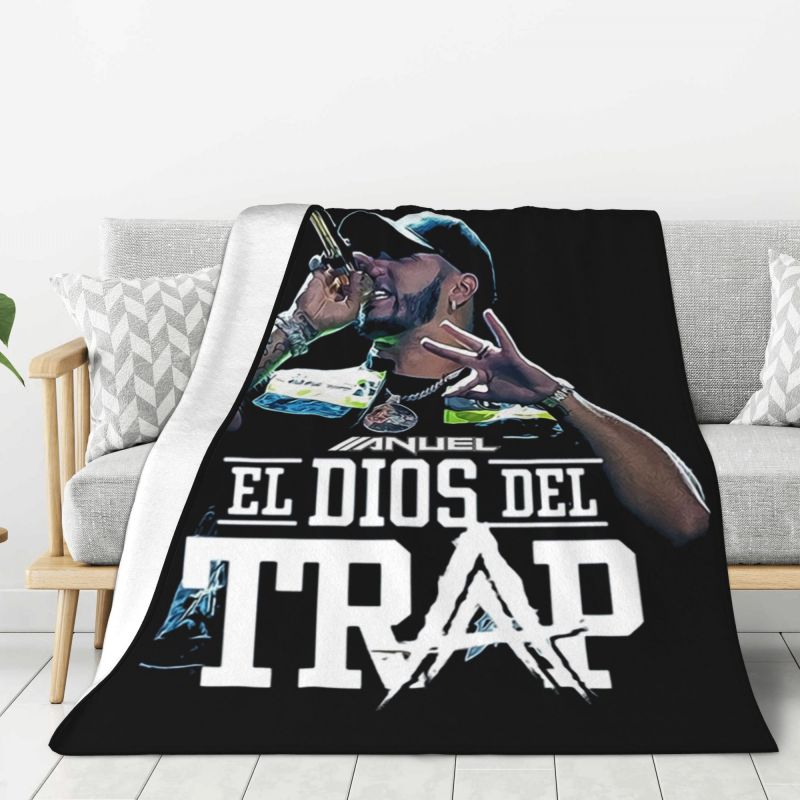 Индивидуальное Ультрамягкое Флисовое Пледовое Одеяло Anuel AA Real Hasta La Muerte Теплые Фланелевые Одеяла для Кровати Машины Дивана Стеганое Одеяло
