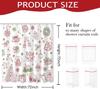 GAEChristmas Shower Curtain for Kids Cute Xmas Tree Candy Ball Snowman Gingerbread Man Shower Curtain for Christmas Bathroom D