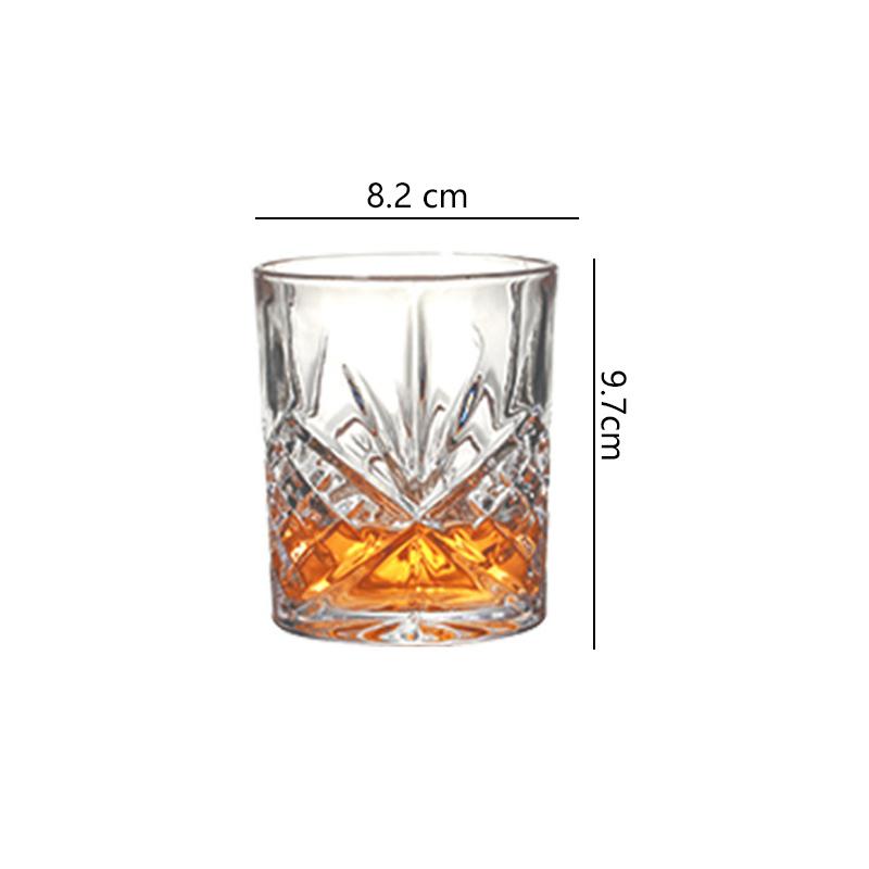 330ml/350ml Carved Whiskey Glass Transparent Wine Glass High End Foreign Wine Glass Exquisite Juice Beverage Mugs Water Bottle