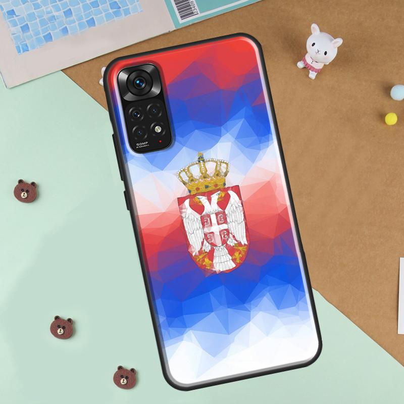 Serbia Flag Phone Case For Xiaomi Redmi Note 12 8 9 10 11 Pro 8T 9S 10S 11S 12S 10A 9C 10C 12C Cover