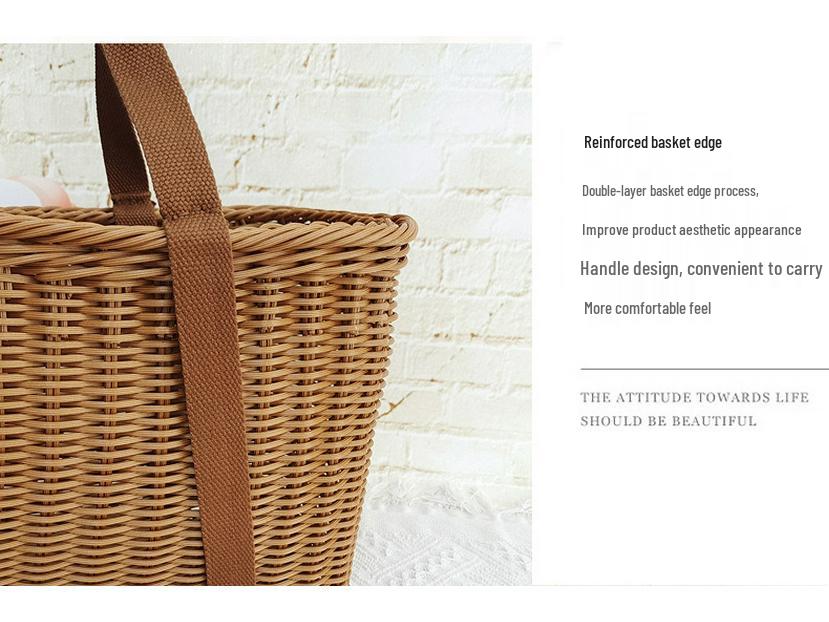 Плетеная сумка из ротанга - Фруктовая и Пикниковая корзина