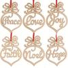 30pcs Christmas Wooden Hollow Ornaments, Xmas Tree Hanging Tags Crafts Pendant Decor, Christmas Holiday Wedding Decorations