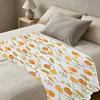 All-Season Thick & Warm Flannel Blanket Acorn Leaf Pattern, Soft Skin-Friendly Single Size for Home, Guest Room Cozy Decor