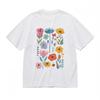 Women's Soft Comfortable Classic T-Shirt Colorful Floral Illustration Cotton Tee