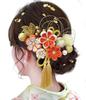 JZOON Hair Ornament Popular Hair Accessories for and Entrance Fireworks H7110 11-Piece Set, Tsumami-Zaiku (Tsumami-zaiku) Design, Kimono, Furisode,
