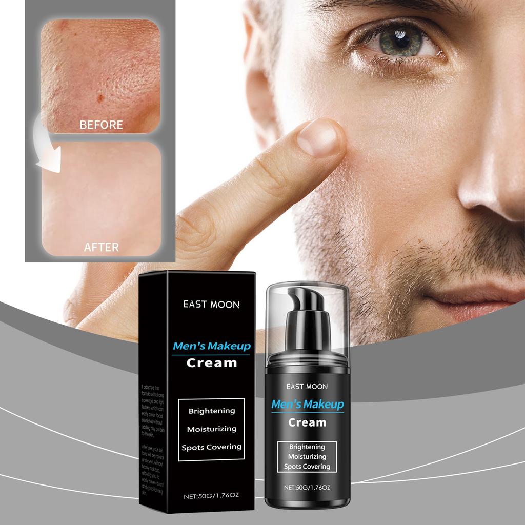 Мужской крем для осветления макияжа, Мужской крем для макияжа, Увлажняющий консилер-крем для мужчин, Натуральный консилер, Освежающий консилер Pores LazyCream