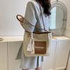 Ribbon Beach Shoulder Bag Balletcore Women Handbag Portable Straw Woven Tote Bag  Travel