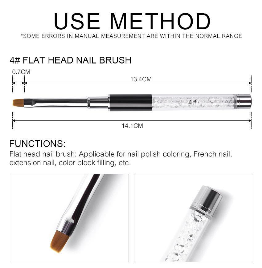 Кисть для дизайна и наращивания ногтей