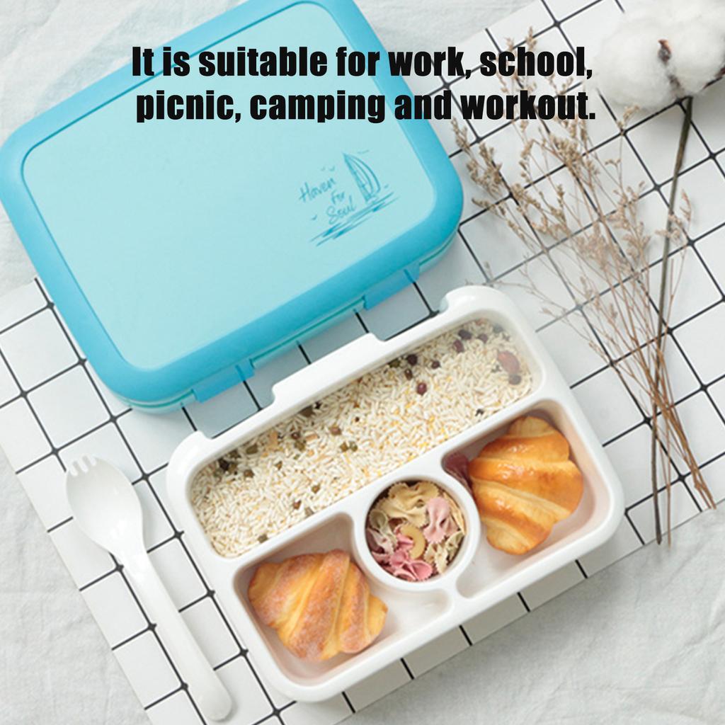 4/5 Squares Multifunctional Leak-Proof Bento Box Portable Lunch Sealed Salad Fruit Tableware Box Picnic Food Storage Container