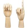 Alikeke 2 Pack 7" Wooden Hand Model Flexible Moveable Fingers Manikin Hand Figure Both Left and Right Hand for Sketching Drawing Home Office Desk