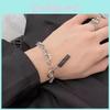 Unisex Fashionable Double Layer Bracelet Highend Alloy With Geometric Shapes