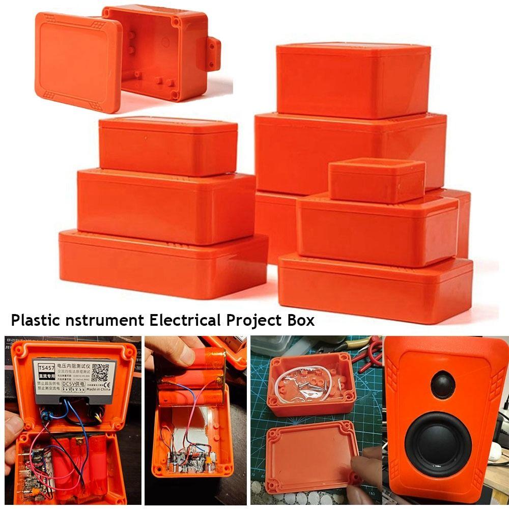 IP67 Waterproof Enclosure Junction Housing Box ABS Plastic Orange Color Electronic Project Case Instrument Box Outdoor Indoor