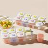 8-Grid Soup Ice Grid with Scales Silicone Food Meal Molds Freezer Ice Cube Molds  Baby Food Storage